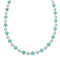 Navajo Genuine Sterling Silver And Turquoise Bead Necklace X10802